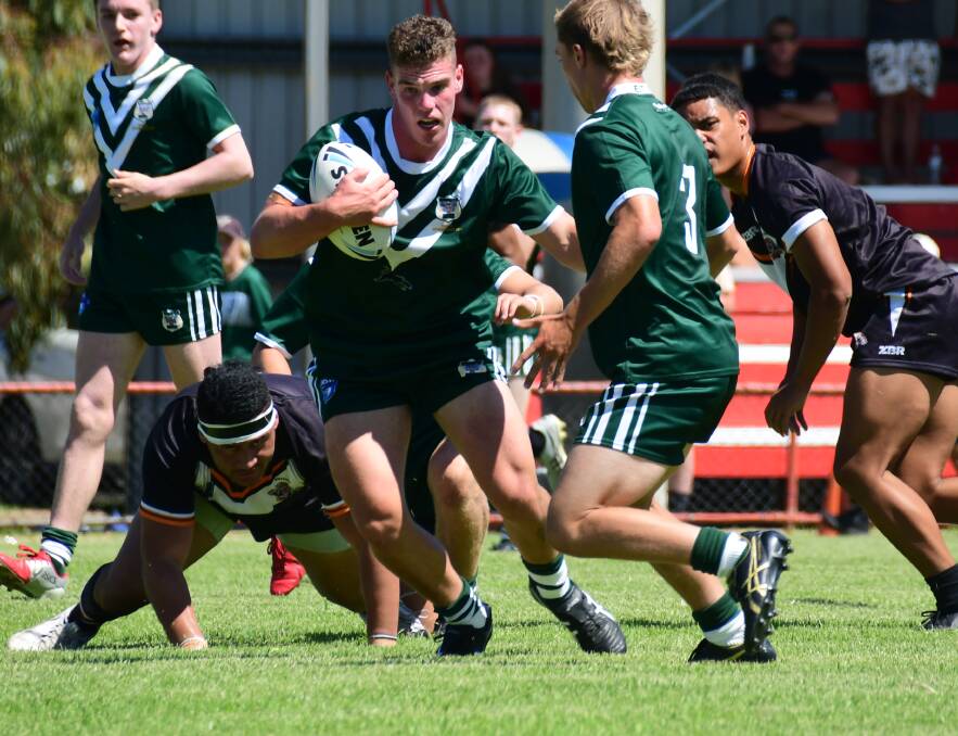 REP HONOUR: Parkes' Finnley Neilsen, pictured playing for the Western Rams in the Laurie Daley Cup earlier this year, has been selected in the under 18 NSW Country team.