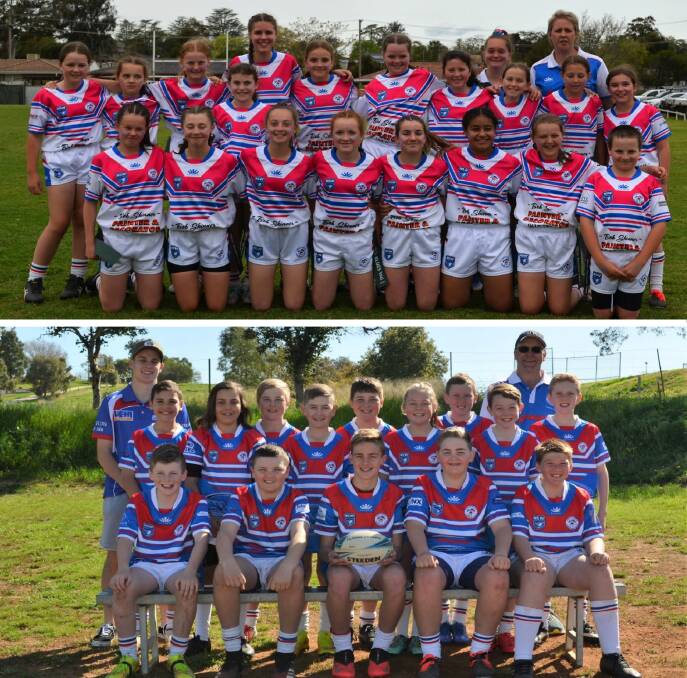 THROUGH TO THE GRAND FINAL: The under 13 league tag side (above) and the under 12 Blues (below) are both through to Saturday's grand finals in the Dubbo District competition. Photo: Supplied.