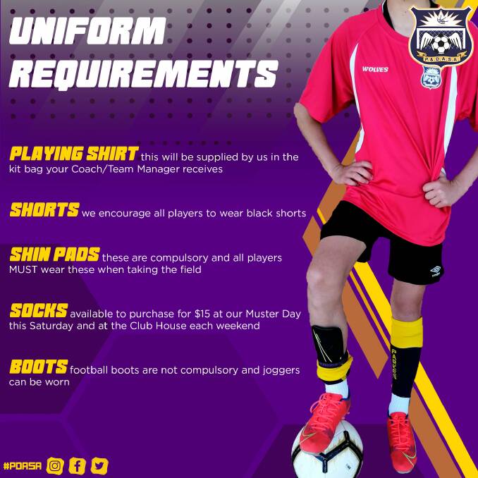 A reminder of the uniform requirements.