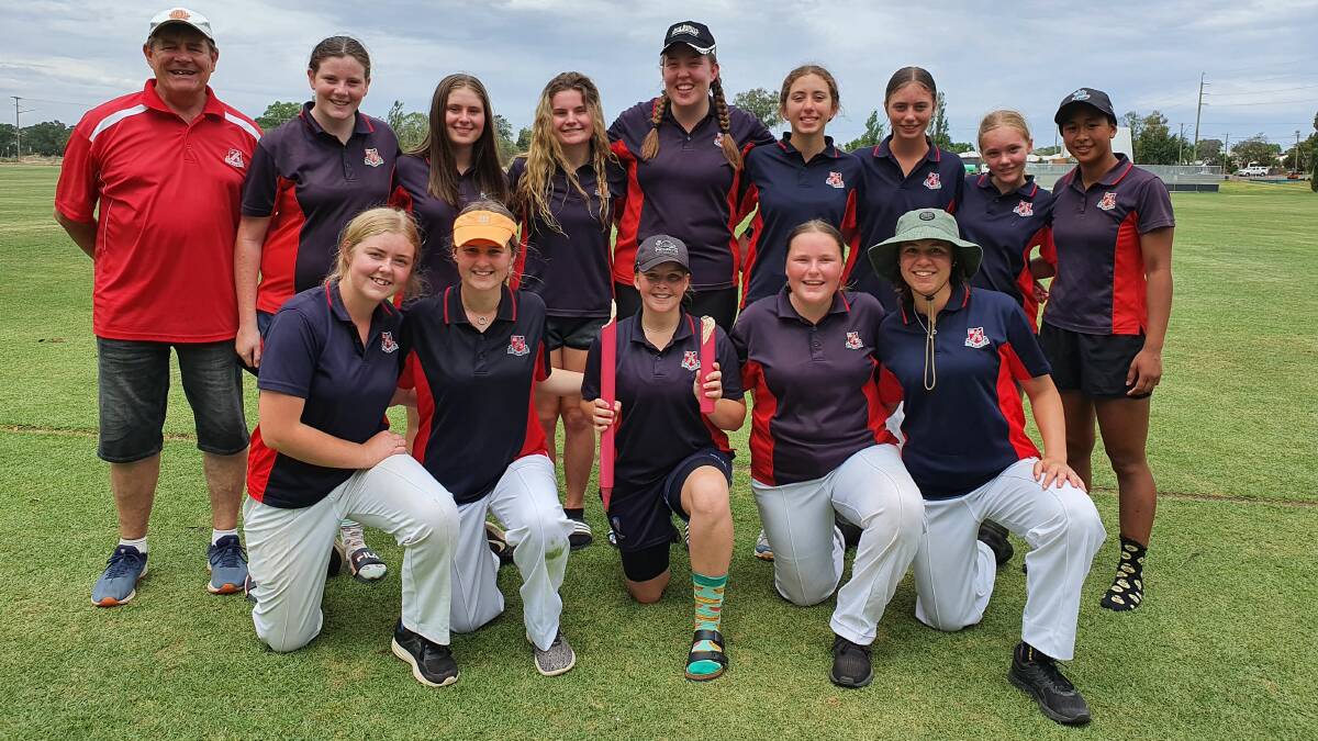 VICTORIOUS: The Parkes High School open girls cricket team thrashed both Dubbo and Blayney last Thursday. Photo: Supplied.