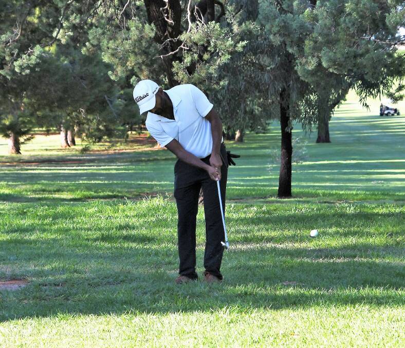 CHIP: Nimesh Piyatissa came second in the Parkes Services Club social golf stableford last weekend. Photo: Jenny Kingham.