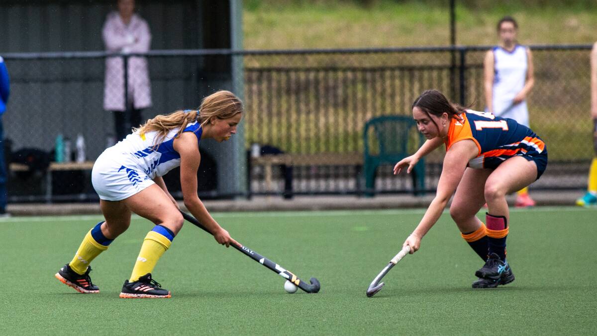 READY AND RARING TO GO: Parkes' Meg Turner (right) is one of five Parkes hockey players who will be travel to Wagga to represent the in the. Photo: SUPPLIED.