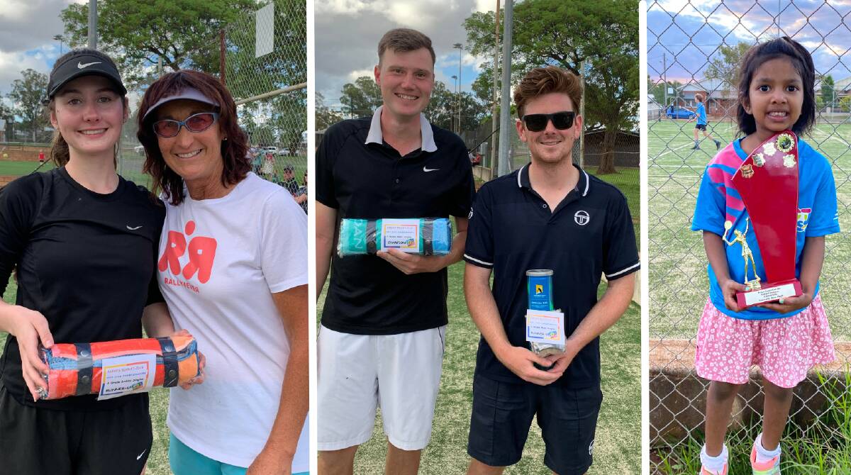 TENNIS COURT SUPERSTARS: Some of the winners at last weekend's Parkes Tennis Centre Club Championships. Photo: SUPPLIED.