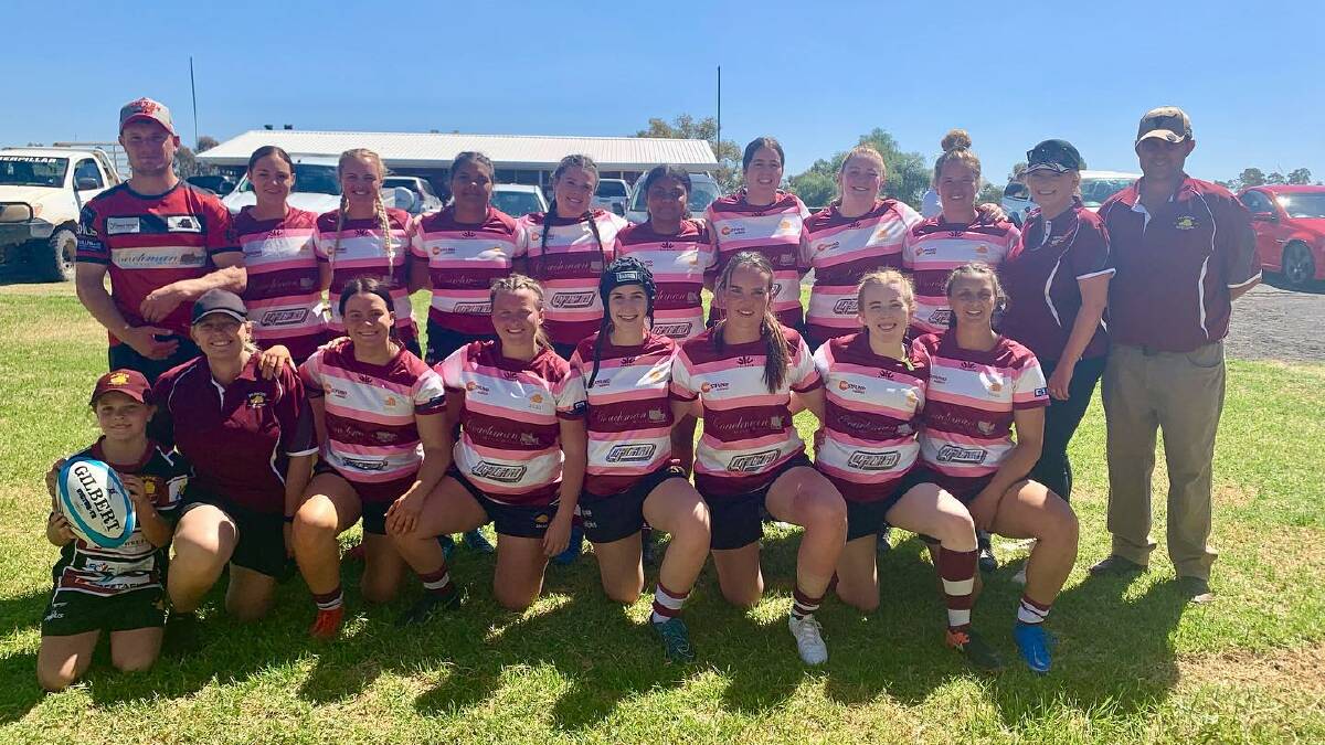 The Parkes Boars ladies side were runners-up in the Women's division of the Parkes 7's. Photo: Parkes Boars Facebook.