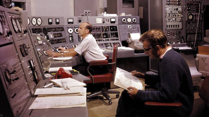 The control room in 1968. Photo: CSIRO Archives.