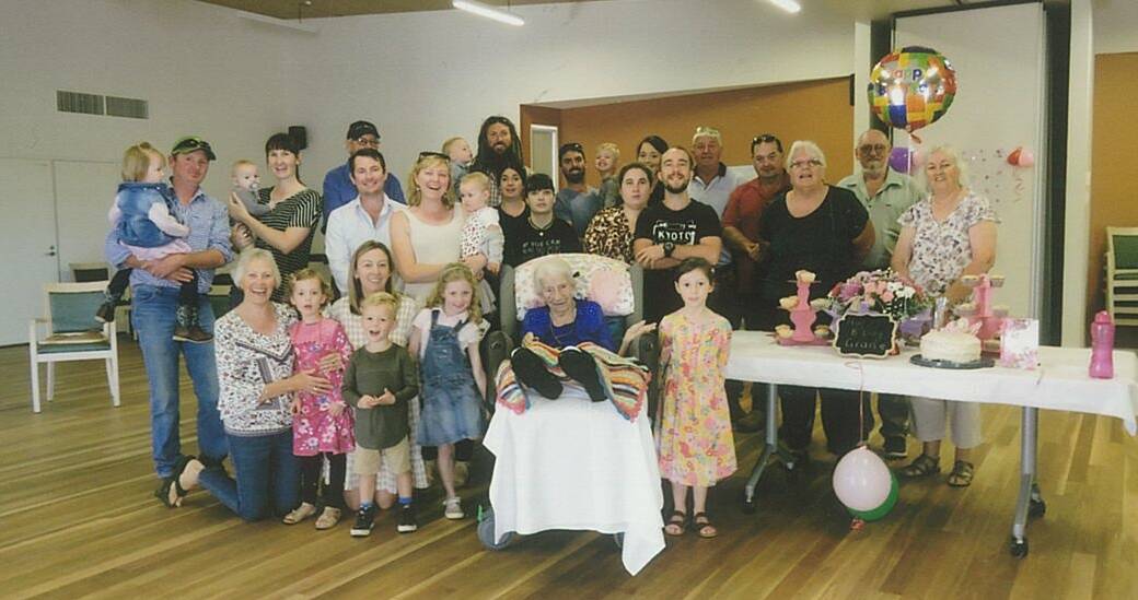 FUN TIMES: Some of Doris' children, grandchildren and great grandchildren helped her celebrate.