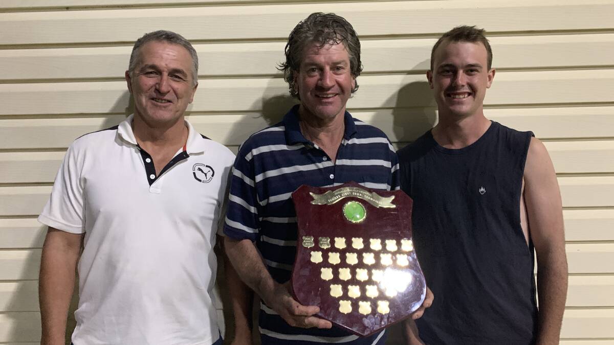 WINNER WINNER CHICKEN DINNER: McFarlane Family Memorial Shield winners - Wasted Potential, which featured Darren Fisher, Greg Magill and Brenden Weekes. Photo: SUPPLIED.