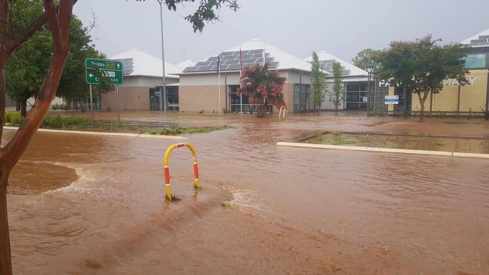EXHIBITION CLOSED: With the Parkes Library and Cultural Centre closed due to flooding on Bogan Street, the art exhibition has also been closed. Photo: Supplied.