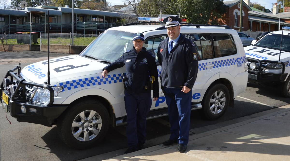 LOCK UP: Acting Sergeant Bridget O'Donnell and Chief Inspector Dave Cooper are urging residents to ensure they always lock up their vehicles. Photo: Kristy Williams