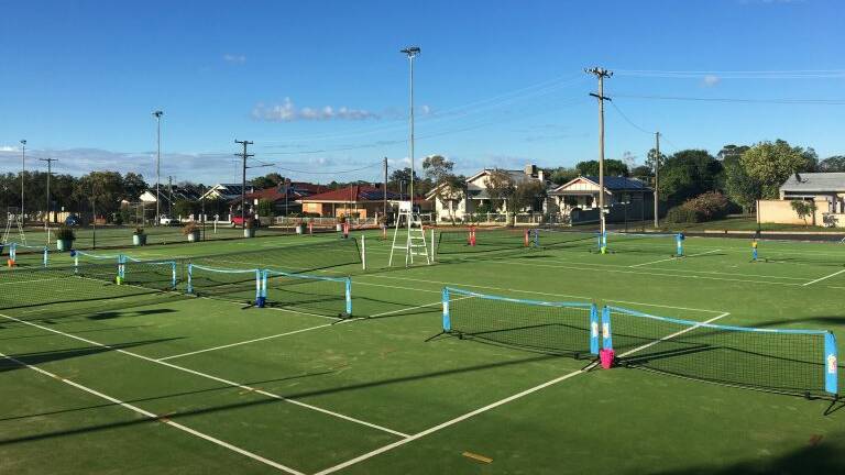 UPGRADES: Rectification works are set to get underway soon on some flawed upgrades. Photo: PARKES TENNIS.