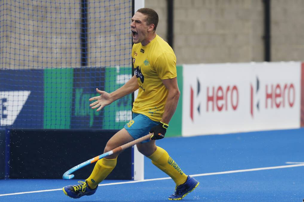 PICKED: Kurt Lovett made his Kookaburras debut in the FIH Pro League against Great Britain on February 2 earlier this year and has had two caps since. Photo: Steve Christo.