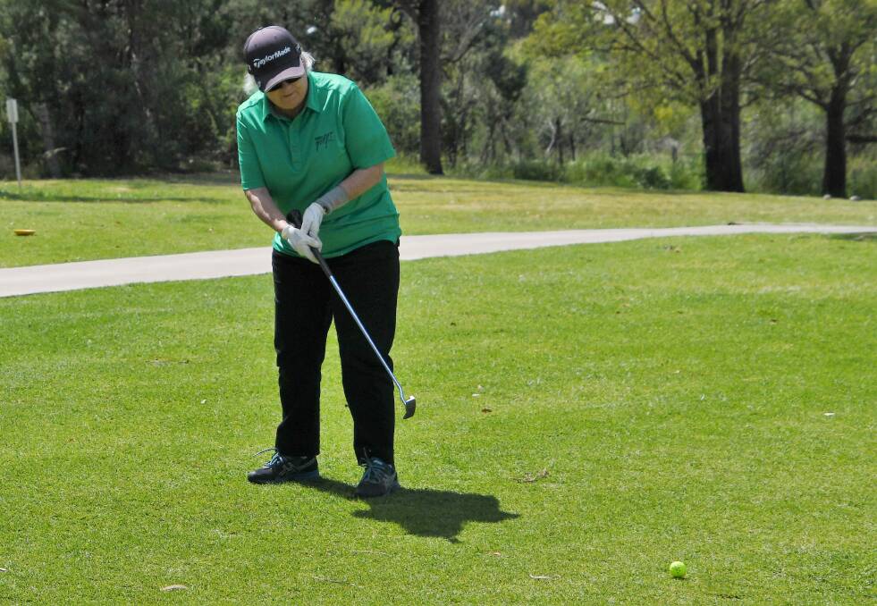TEERIFIC TIME AT THE PARKES GOLF CLUB: Kaye Jones came second in the ladies individual stableford. Plenty of players have been gracing the fairways in Parkes of late. Photo: JENNY KINGHAM.