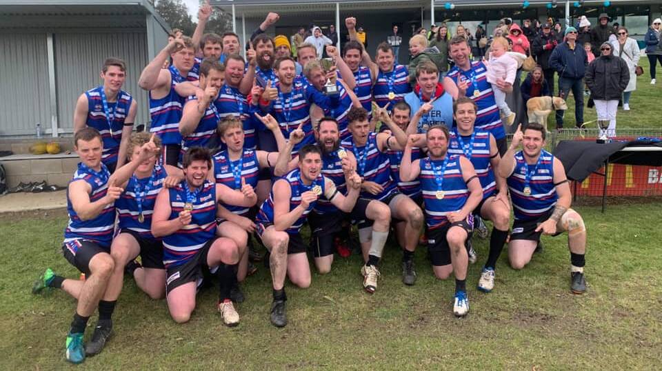 ON THE PROWL: Congratulations to the Parkes Panthers on winning the AFL Central West Tier 2 competition. They hung on for a seven point win over the Cowra Blues. Photo: Supplied.