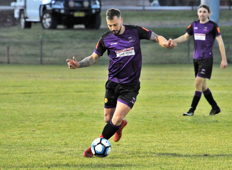 READY FOR A BIG YEAR: Striker Shane Percy will be crucial for the Cobras in the Western Premier League this season, and the veteran has looked very sharp in the preseason and trials. Photo: JENNY KINGHAM.