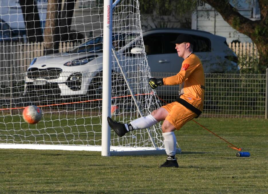 FORTRESS: Parkes Cobras goalkeeper Sean Noble was impressive on the weekend. Photo: Jenny Kingham.