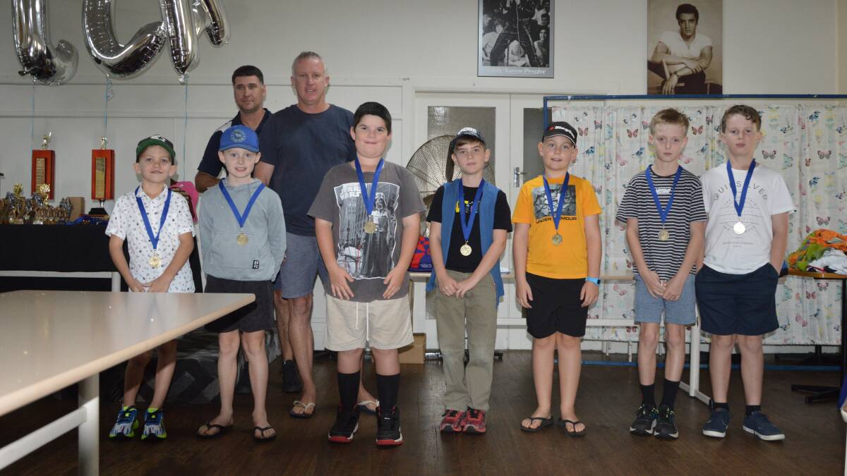 HUGE EFFORT: The under 10s receive medallions for participating in the PDJCA's 2021/22 season. All photos: KRISTY WILLIAMS.