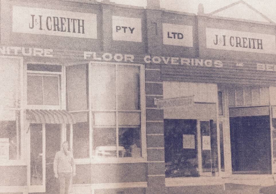 Jim Creith out the front of the second location of business in the 1970s.