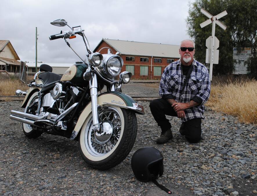 HOW'S THIS FOR A HOG: Paul Drabsch and his 1988 Harley Davidson Heritage. It has been accessorised to the nines and is a real eye-catcher out on the roads of the Central West. Photo: Supplied.