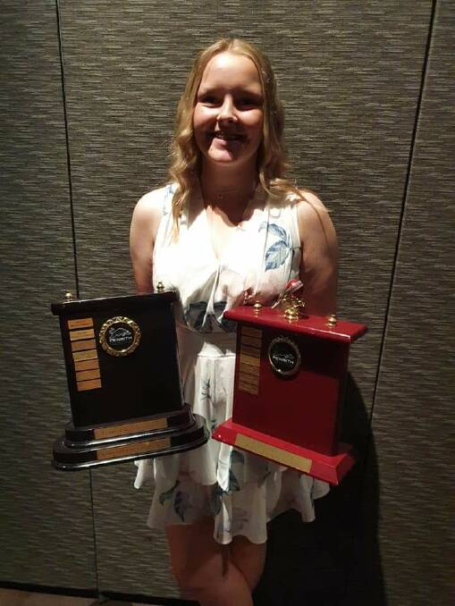 WINNER WINNER: Parkes cricketer Maddy Spence received the Bowler of the Year and Fielder of the Year trophies for the entire Penrith women's grade club.