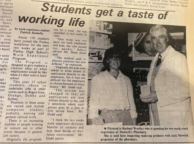 1984 Work experience article written by Patricia Donnelly.