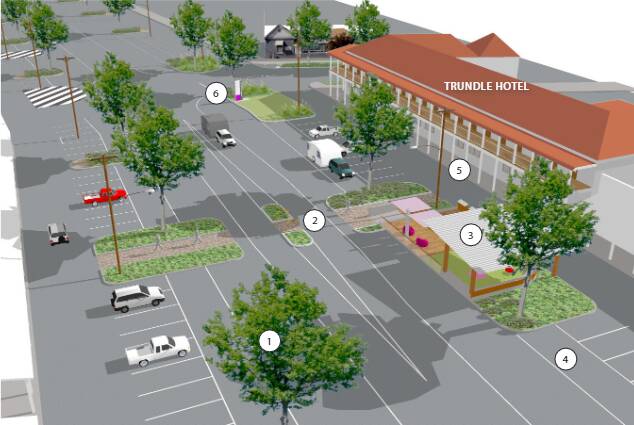UPLIFT COMING: Some of the improvements that will be part of the Trundle main street revitilsation, like safety improvements, a community hub and an events space.