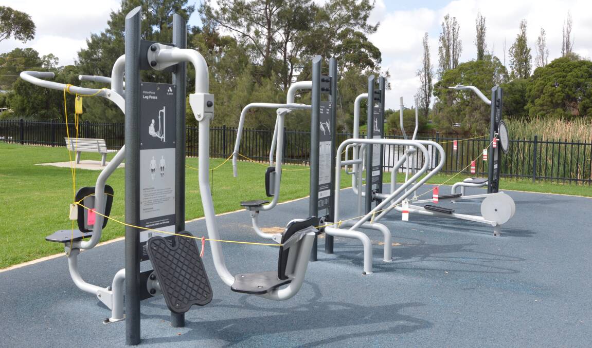 You can no longer use outdoor fitness equipment.