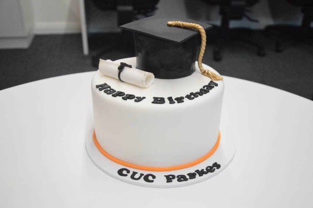 What a beauty: The Parkes CUC first birthday cake, which was made by Cakes by Alicia. It was as delicious as it looked. Photo: HEIDI MCPHERSON.
