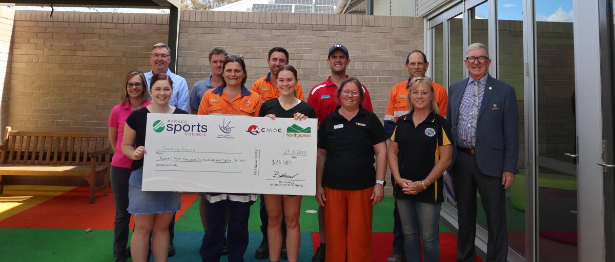 GRANT WINNERS: Representatives of some of the successful recipients of a Northparkes/Parkes Shire Council Sports Grant. The next round of funding will open in March. Photo: Supplied.