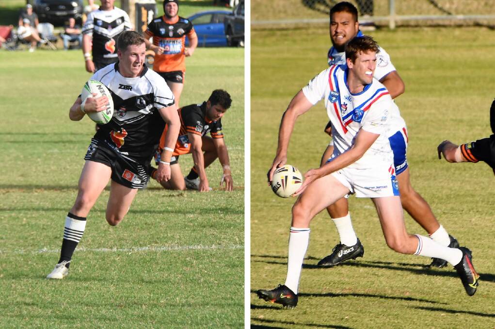 READY TO RUMBLE: Playmakers Nick Greenhalgh (left) and Jack Creith (right) will be crucial for the Magpies and Spacemen in Sunday's derby.
