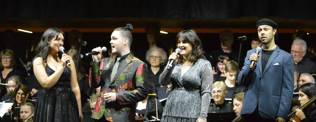 WHAT AN EXPERIENCE: Holly Hare, Henry Best, Billie Palin and Jarrod Draper perform at Overture in Parkes last Saturday. Photo: KRISTY WILLIAMS.