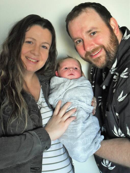 BLESSING: Sophie Alice Little with parents Christine and Matthew. Christine, the Parkes Champion Post editor, is currently on maternity leave. Photo: JENNY KINGHAM.