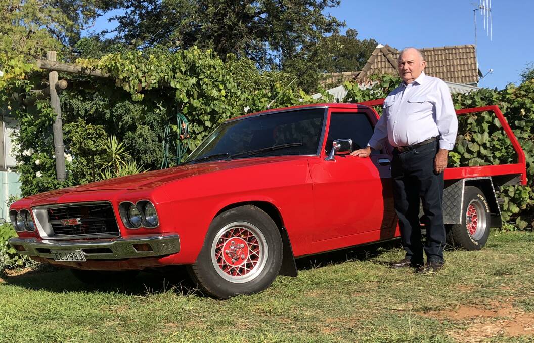NEW MEMBER: Geoff Boland with his eight-year long project, a 1974 HQ Holden One Tonner. Photo: Submitted