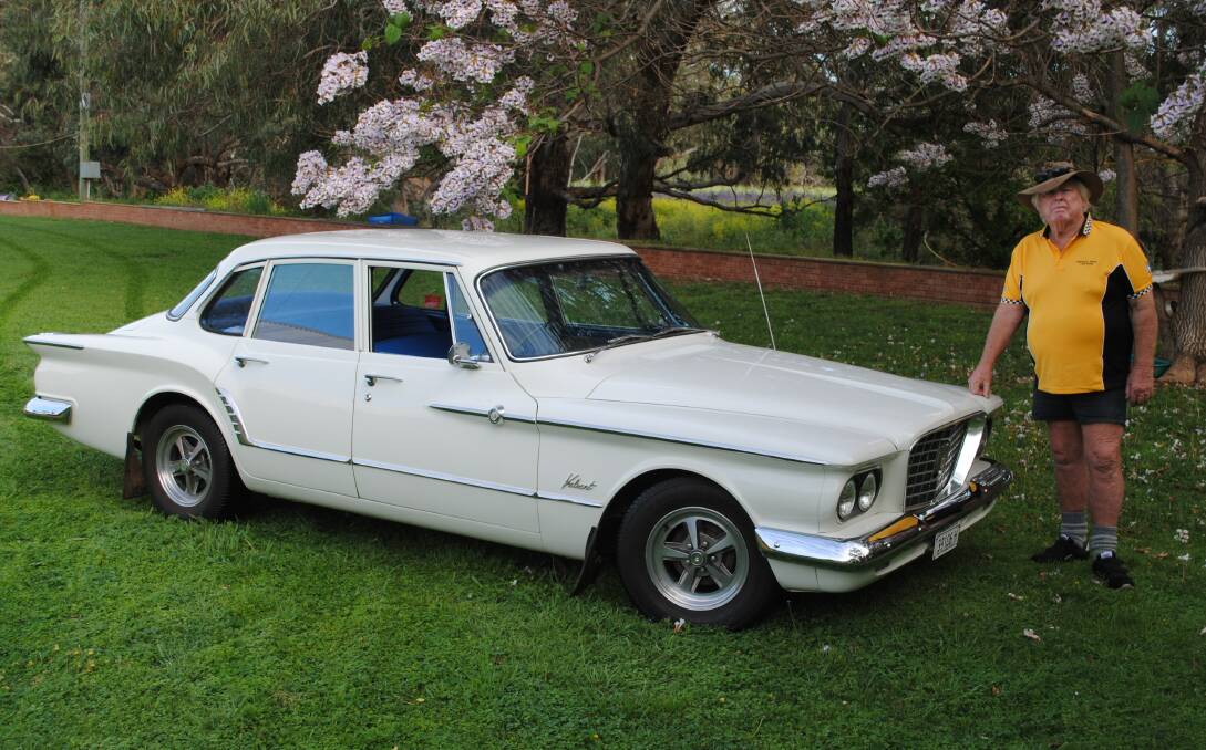 RARE: John Sullivan from the Central West Car Club is fortunate enough to own one of 336 R-Series Valiant push button automatics that rolled off the assembly line in South Australia in 1962. Photo: Jeff McClurg