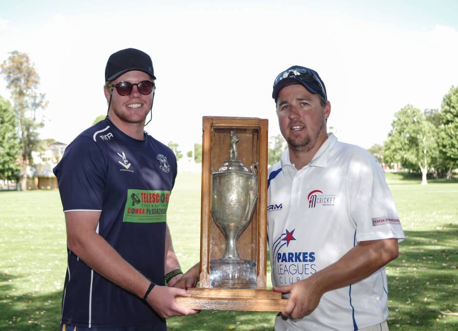 Anthony Heraghty (Right) is hoping that Parkes can retain the Grinsted Cup when they go up against Forbes tomorrow. Also pictured - Cowra's Jacob McNaught.