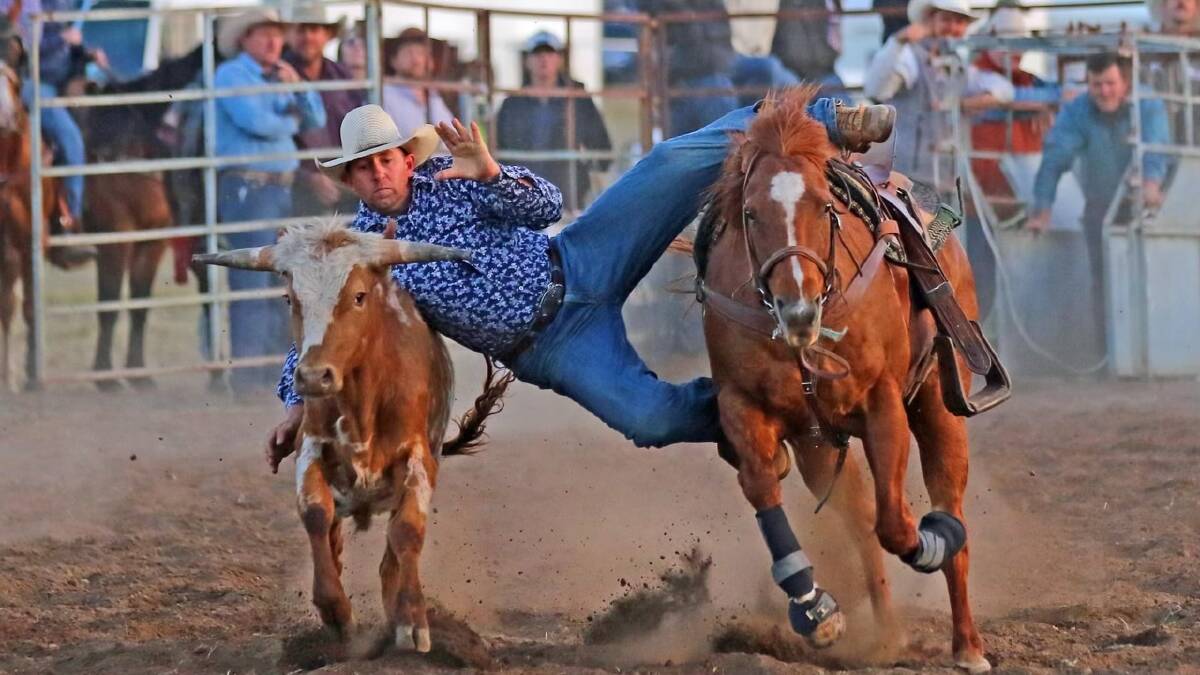 Dion Mcilrick has competed at the ABCRA National Finals - Rodeo in the Steer Wrestling category. Image supplied.