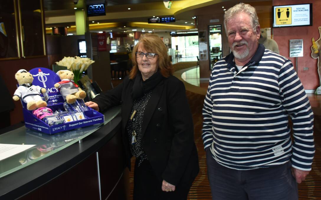 SUPPORT: Forbes Services Memorial Club's Rayleen Paradowski and Lachlan Legacy's Maurie Westwood are ready for Legacy Week.