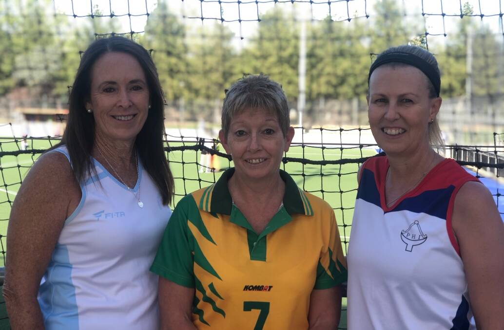 MASTERFUL PLAYERS: Tracey Hardie-Jones, Tracey Baker and Parkes' Denise Gernsbach were the driving force for getting the new Masters League off the ground. PHOTO: CONTRIBUTED.