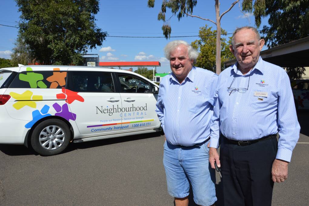 Long time volunteers: Neighbourhood Central's Laurie Ashcroft and Cliff Cowell. Photo: Supplied.