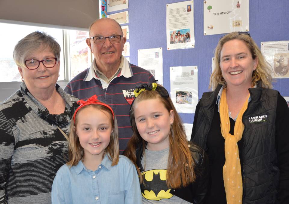 Fun for everyone: Clara Rice and Kasey Morgan from Year 4, with Renee Rice and Carolyn and Colin Rice got to enjoy Education Week along with other students across Parkes. Photos: Supplied.