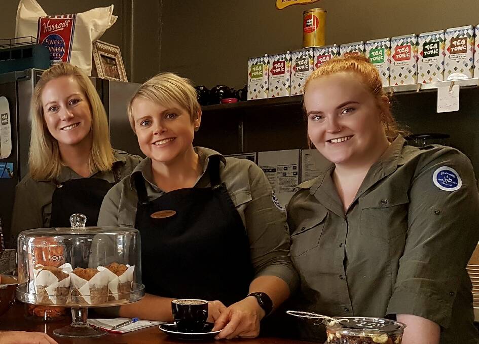 Terrific Team: Cafe owner, Cathy Littlewood (middle), and the team at Wholesome Blend are celebrating two years of amazing service on July 27. Photo: Supplied.