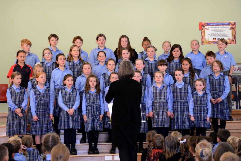 Finding their voice: Parkes Public School choir performed some amazing songs at the Showcase Assembly. Photo: Supplied.