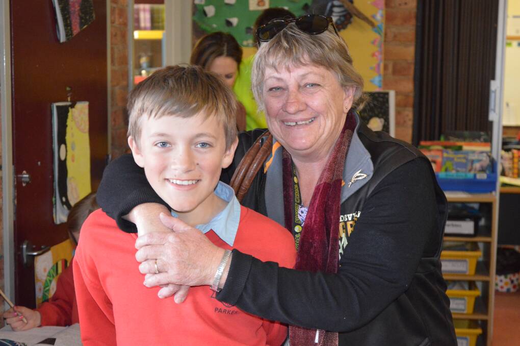 Learning about learning: Kade Ticehurst with his nan Jean Ticehurst.