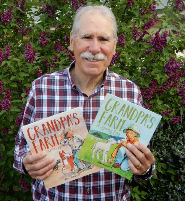 PICTURE THIS: Orange retiree Alan Robinson, who has connections to Parkes, has written and illustrated a series of children's picture books set in the Central West. Photo: Submitted