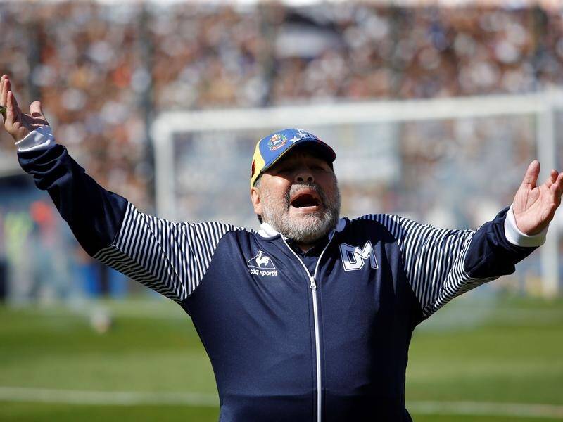 After three months in charge, Diego Maradona is leaving Gimnasia y Esgrima.