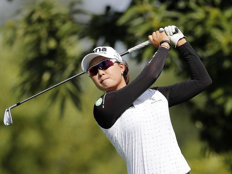 Australia's Minjee Lee playing in last year's Evian Golf Championship in France.