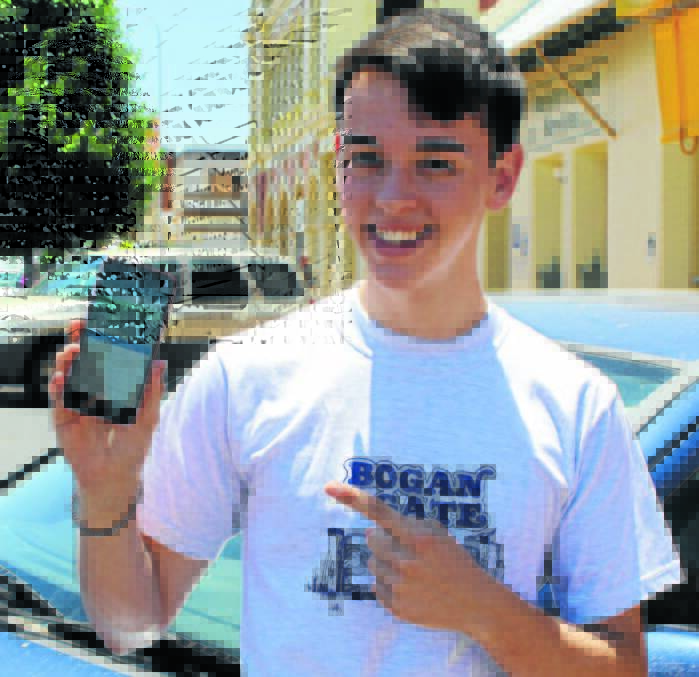 Mitchell Coombs couldn’t believe how many views his comic Bogan Gate tour video had had on Facebook. 1215mitch(7)