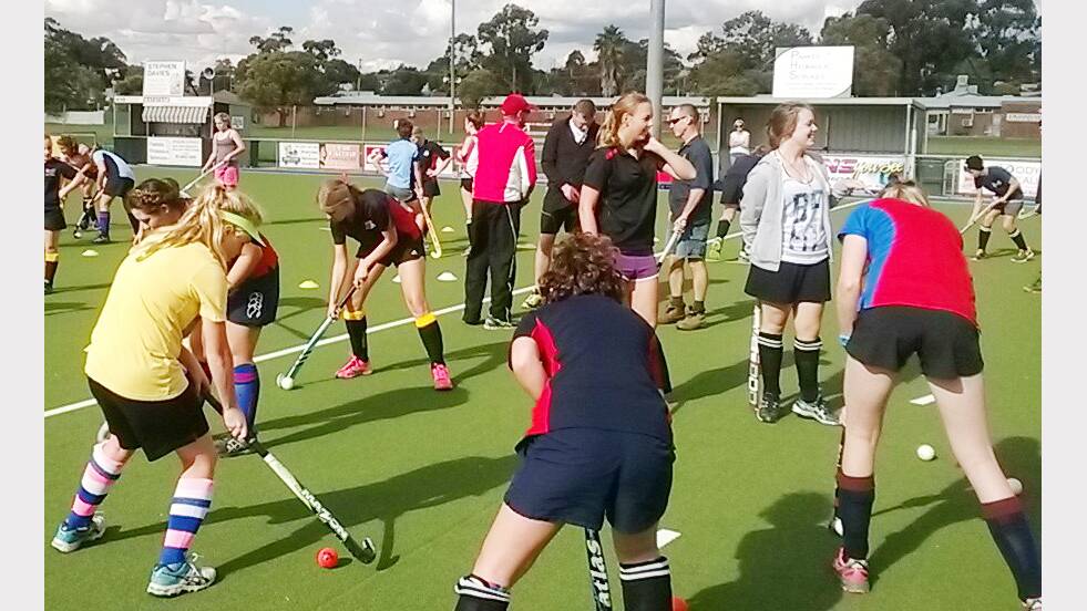 Some Parkes juniors honed their skills at a coaching clinic last week. sub