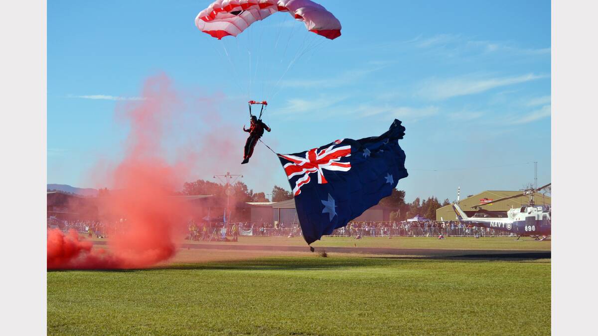 Members of the precision Red Beret parachute team will be landing in Peak Hill next Thursday.