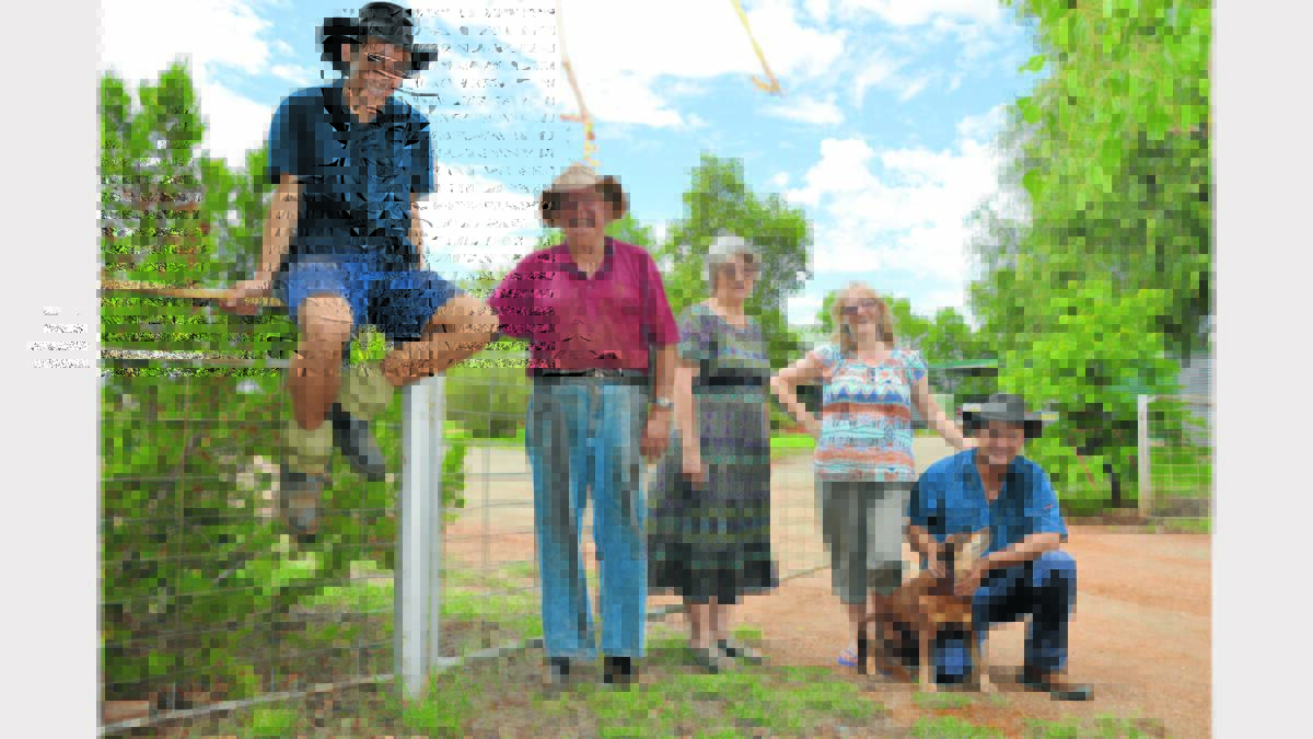 The Westcott family has farmed in Alectown since 1865 and they’re still there.  Pictured are three generations - Hayden, Cliff, Helen, Alison and Neil with their kelpie Buttons.  Read their special tribute in this special year in today’s edition.  Photo: Bill Jayet 

