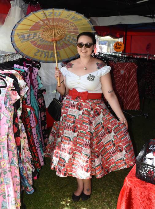 RETRO STYLING: Ash Barnes 'Miss Chevy Bel' says there are a few "essentials" when it comes to retro and vintage fashion. Photo: NADINE MORTON 011019nmelvis21